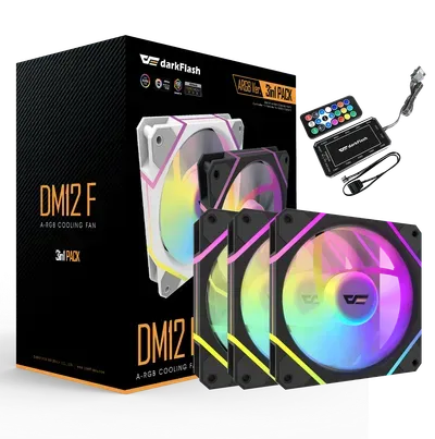 Darkflash DM12F ARGB 3-Pack Black