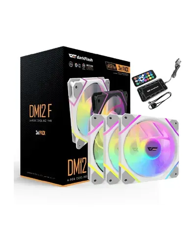 Darkflash DM12F ARGB 3-Pack White
