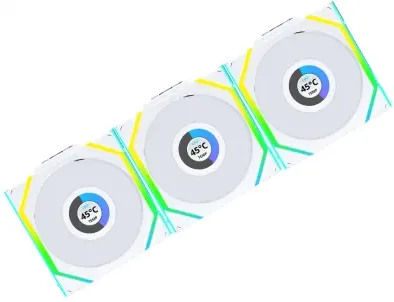 Lian Li UNI FAN SL Wireless LCD 120 Reverse Blade Triple Pack