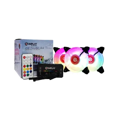 InPlay Ice Tower V2 120mm ARGB Chassis Fan 3-in-1 Kit