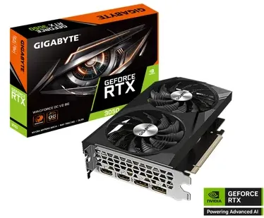 GeForce RTX 3050 8GB Gigabyte WINDFORCE OC V2